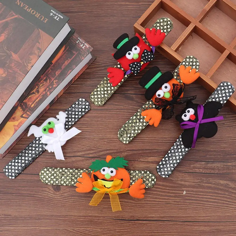 

Random Color Glow Bangle Party Halloween Cartoon Pumpkin Gift Pat Party Led Hand Decoration Kids Clap Lighted Bracelet Toys F2R6