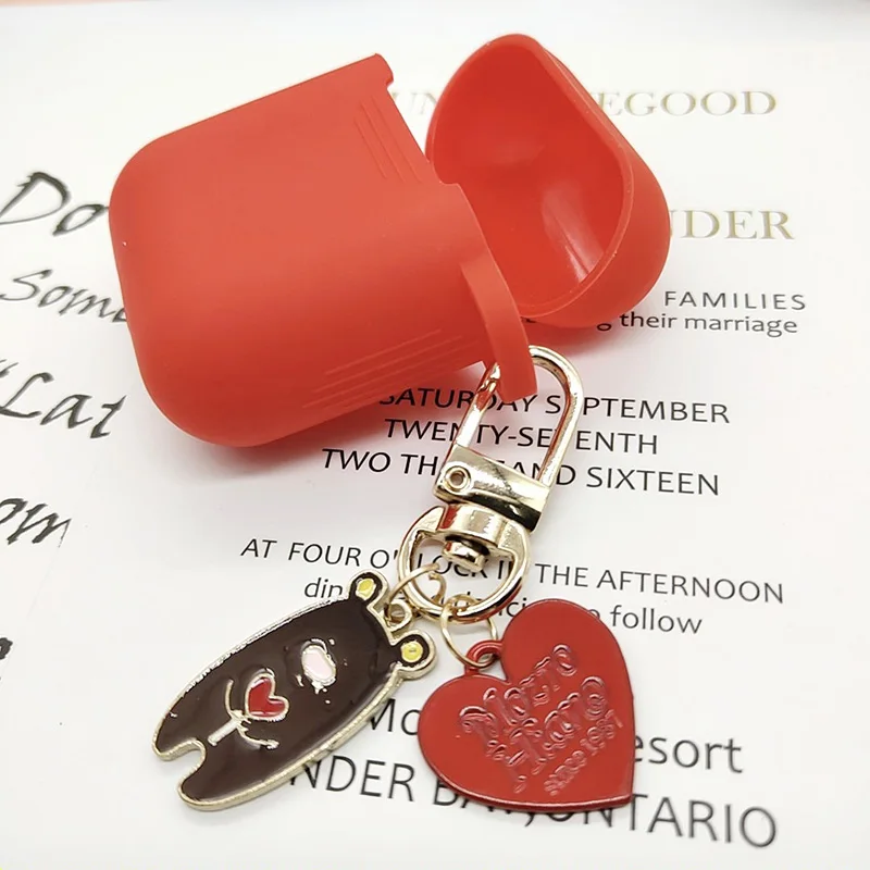 Милый мультяшный силиконовый чехол с изображением животного для Apple Airpods