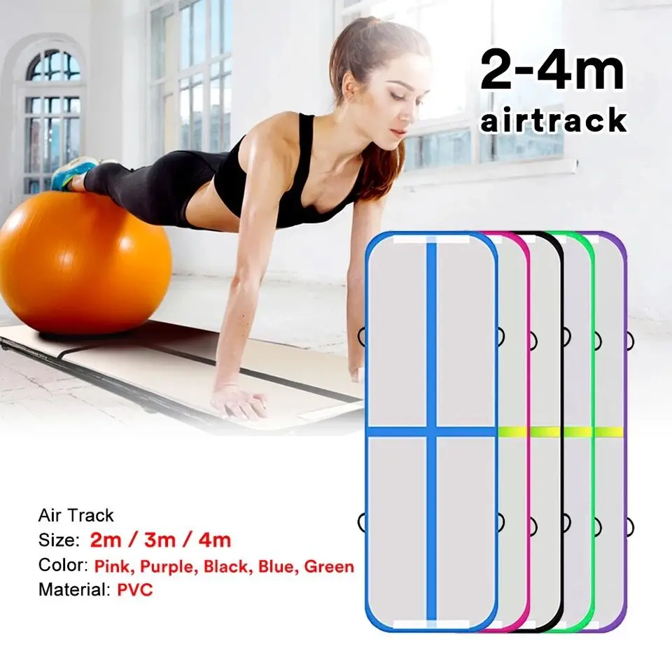 

Air Mat Tumble Track Inflatable Fitness 10ft Airtrack Floor Mat Yoga Tumbling Mat for Home Use Gymnastics Cheerleading