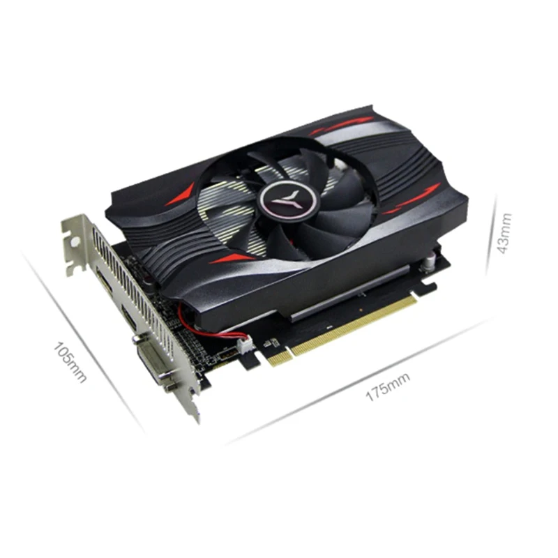 Игровая видеокарта YESTON RX560D 4G D5 4 ГБ/GDDR5/6000 бит МГц Polaris 11 игровая для настольного