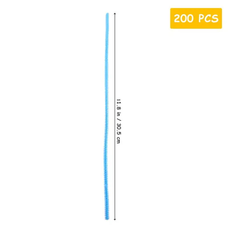 

200pcs Twisted Chenille Stems Colored Pipe Cleaners for Kids DIY Crafts Making