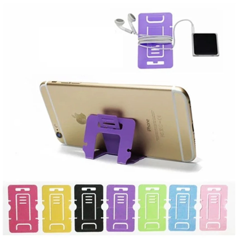 

Universal Portable Phone Lazy Bracket Mini Foldable Card Wallet Cell Mobile Phone Desk Stand Holder for iPhone X 8 Samsung S10