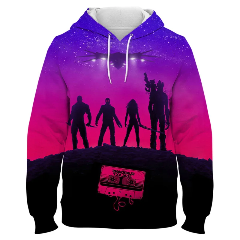 

New Superhero Marvel Movie guardian of the galaxy 3D print Hoodies Funny Pullover long sleeves boys kids Tracksuit mens clothing