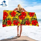 Пляжное полотенце с принтом красных цветов, полотенце для занятий спортом на открытом воздухе, быстросохнущее полотенце для плавания и серфинга, портативный большой коврик для йоги, одеяло для пляжного кресла