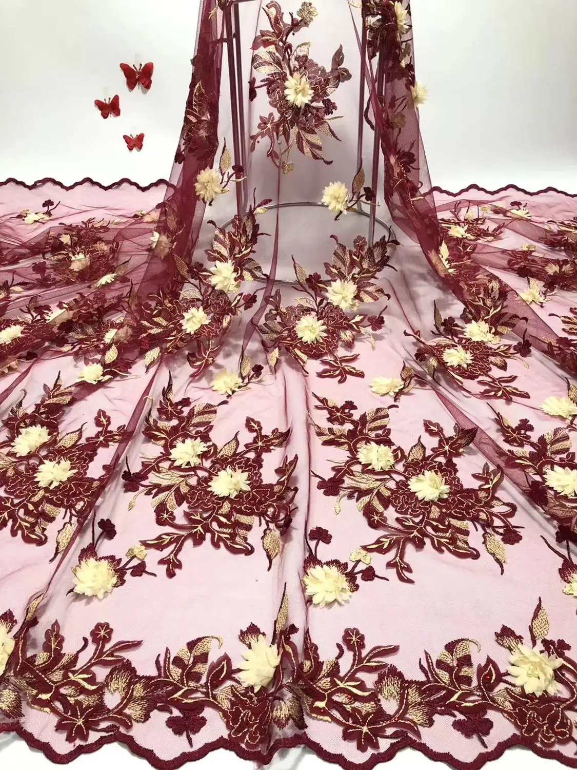 Африканская кружевная ткань 2020 вышитое кружево в нигерийском стиле высокого