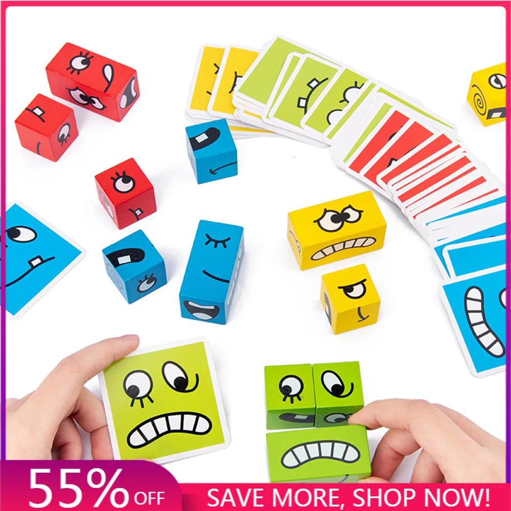 Детские забавные блочные игрушки развивающие головоломки деревянные Детский