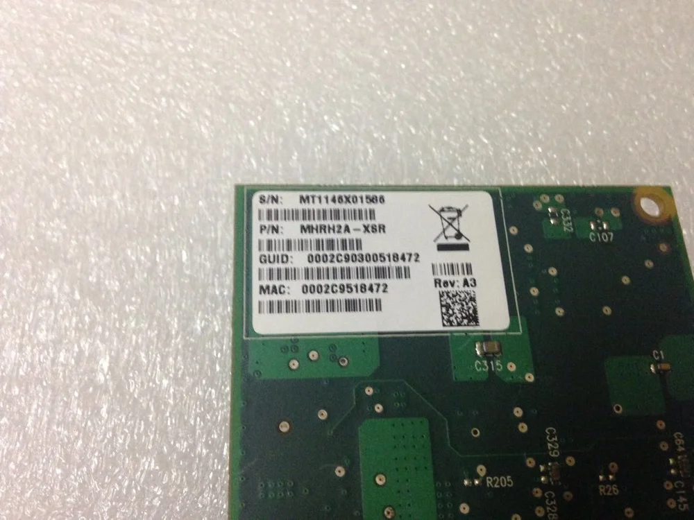 Mellanox MHRH2A XSR Infiniband двухпортовый PCIE серверный хост канал адаптер 10g LP|Сетевые карты|