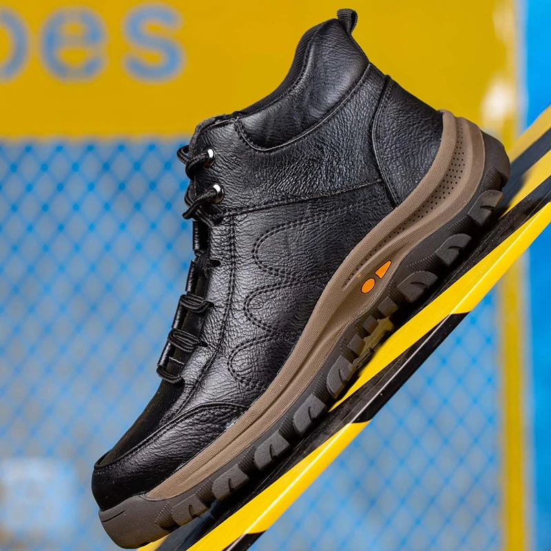 Мужские ботинки Безопасная обувь неразрушаемые рабочие кроссовки Обувь со