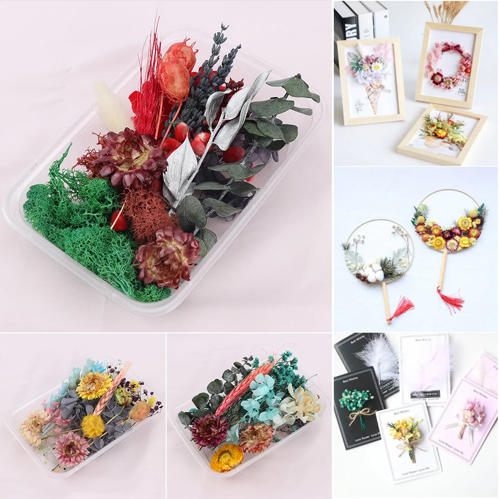1 коробка настоящие сушеные цветы ароматерапия свеча мыло рукоделие материал
