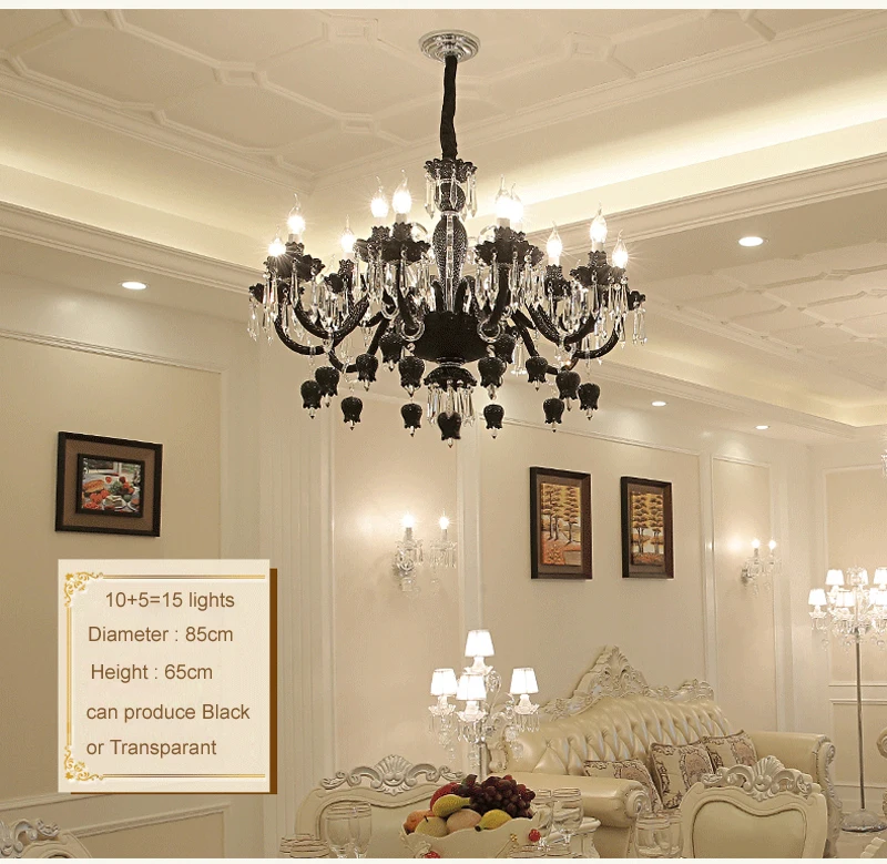 Современная Потолочная люстра для зала спальни светильники подвесные черная