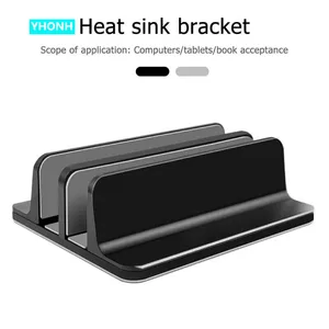 adjustable vertical laptop tablet stand bookshelf suporte notebook aluminum alloy bracket dual notebook pc desk holder support free global shipping