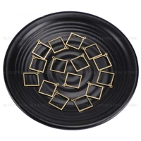 20 1000 pc brass square geometric finding for necklace earrings jewelry making supplies hollow metal jewelry component wholesale