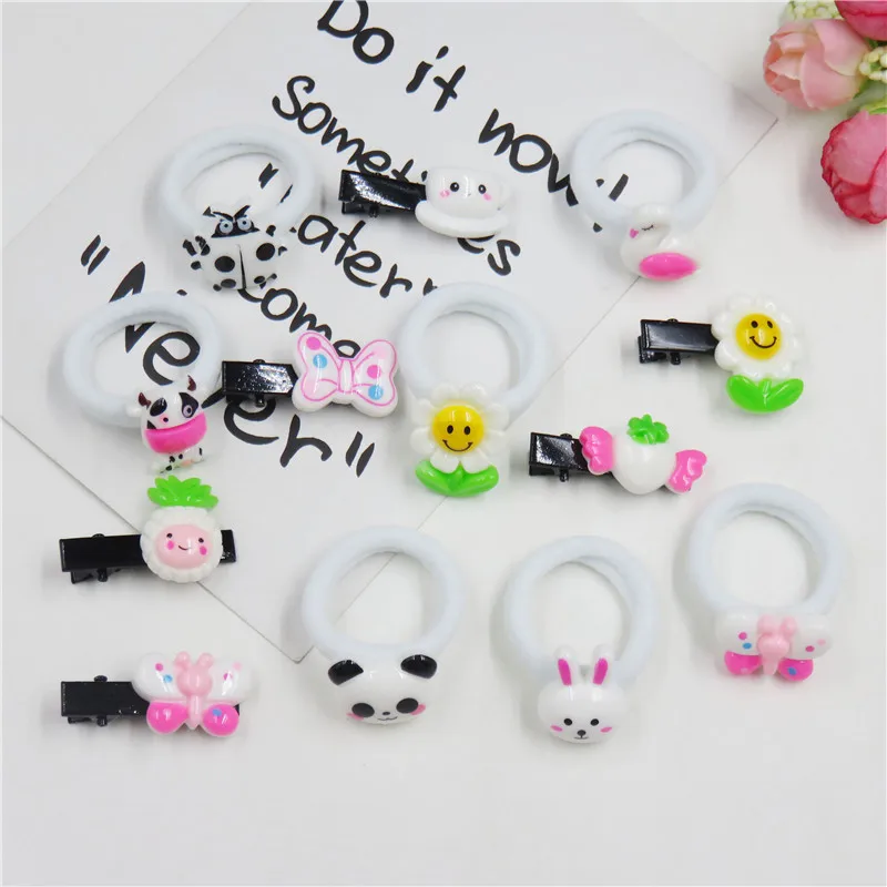 1 шт. милые эластичные резинки для волос с кроликом и пандой девочек заколки в