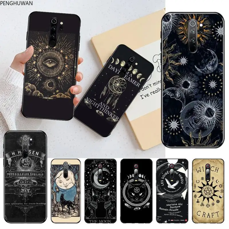 Черный мягкий чехол для телефона с изображением ведьмаков Луны Таро тарем Redmi Note 8