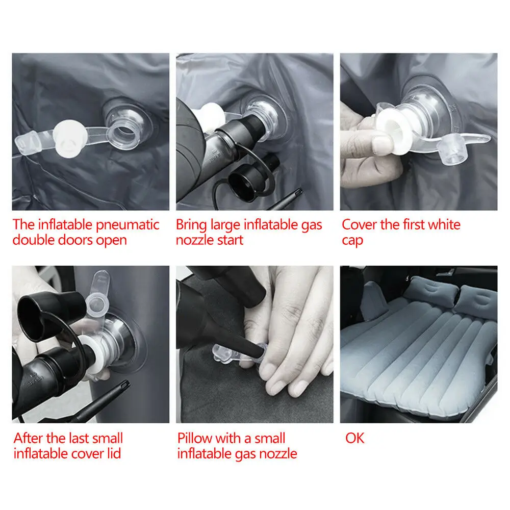 

Car Air Inflatable Travel Mattress Bed Car Back Seat Mattress 3 Colors Multifunctional Sofa Pillow Outdoor Camping Mat Cushion
