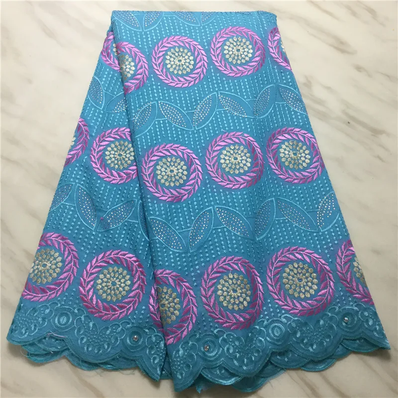 5 yards White Gold Handcut African lace fabric beautiful Nigeria garment sewing with lots of stones | Дом и сад