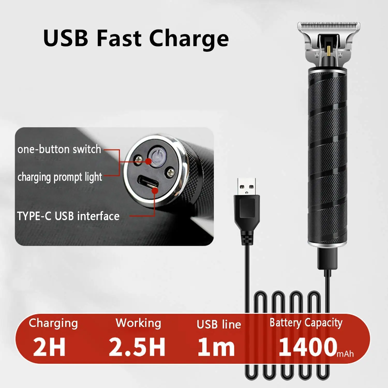 Машинка для стрижки волос T Bald перезаряжаемый триммер с Outliner машинка парикмахера