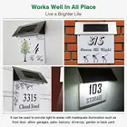DIY номер дома настроить солнечную энергию 4 светодиодных фонаря водонепроницаемый уличный номер дома дверная табличка