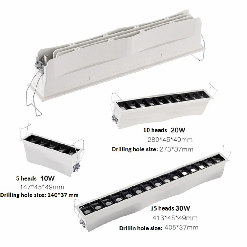 LukLoy встраиваемый решетчатый Точечный светильник s для дома гостиной потолочное
