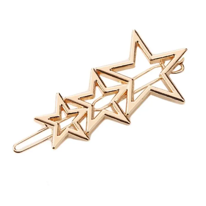 Женская Минималистичная заколка для волос из металлического сплава полые