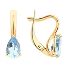 Серьги SOKOLOV из золота с топазами, Золото, 585, Женские, Серьги 2022 тренд, Оригинальная продукция