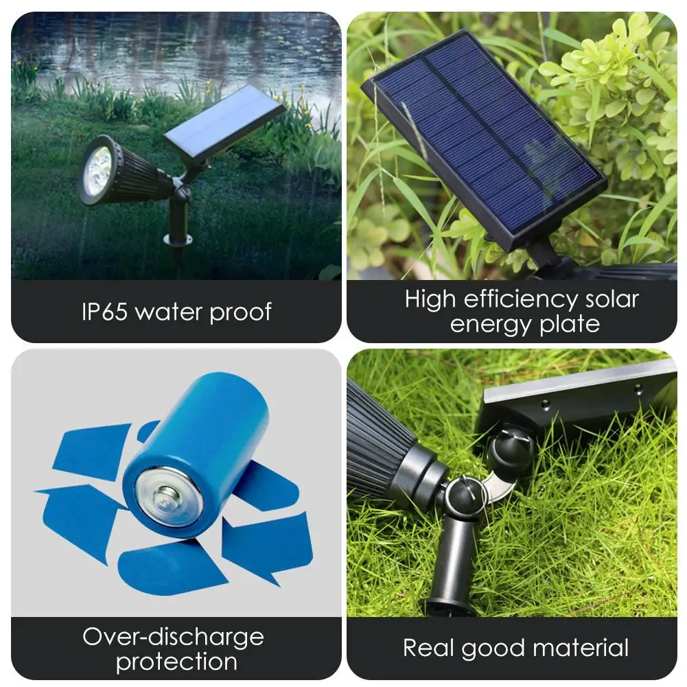 

Solar Lawn Light Spotlight Garden Landscape 7LED Projection Garden Light Garden Plug Outdoor Waterproof Lawn Light