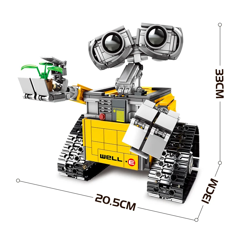 687 шт. Робот Wall E высокотехнологичные строительные блоки сделай сам идея