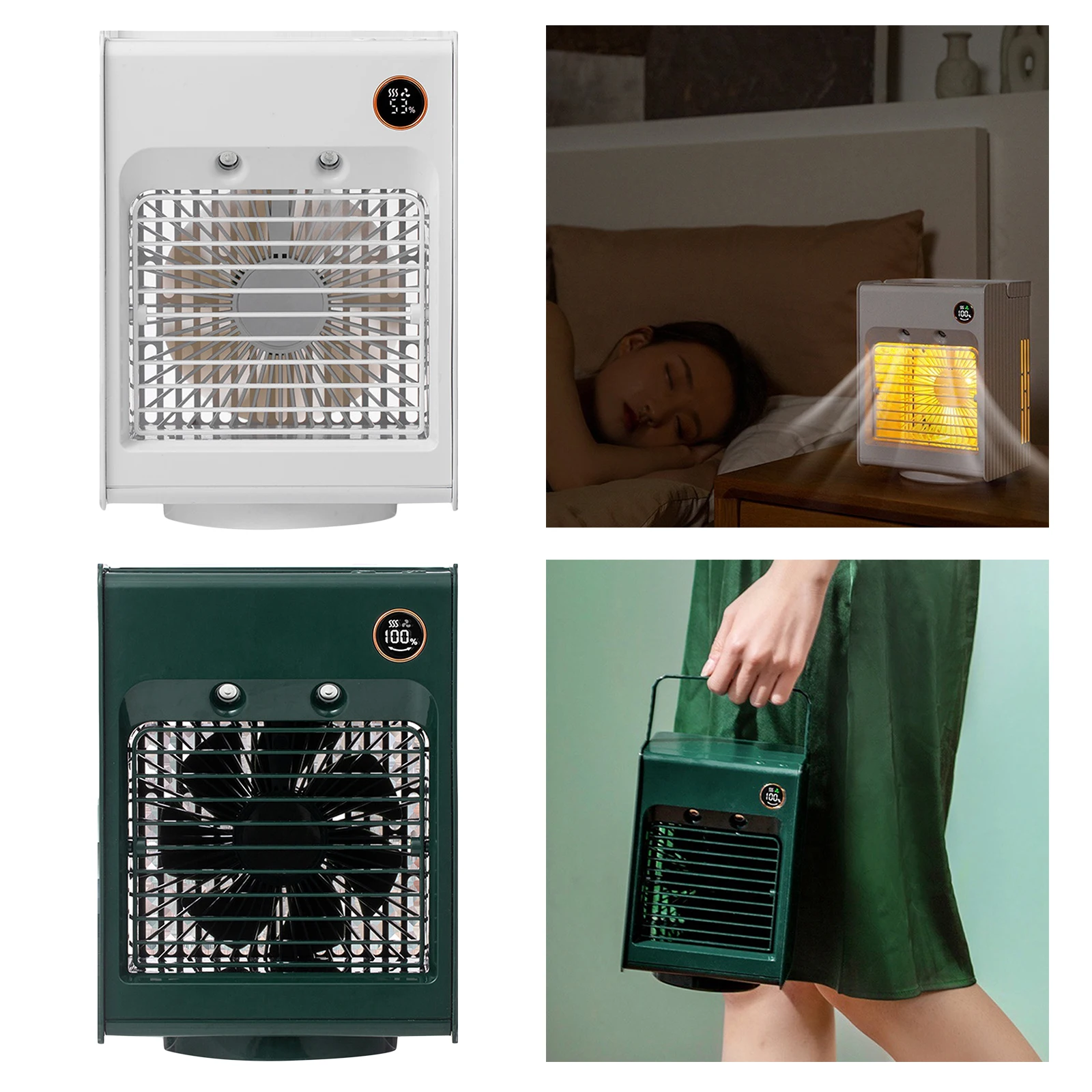 

Portable Air Conditioner Fan, Personal Air Cooler, Small USB Quiet Desktop Air Cooler Table Conditioner Fan