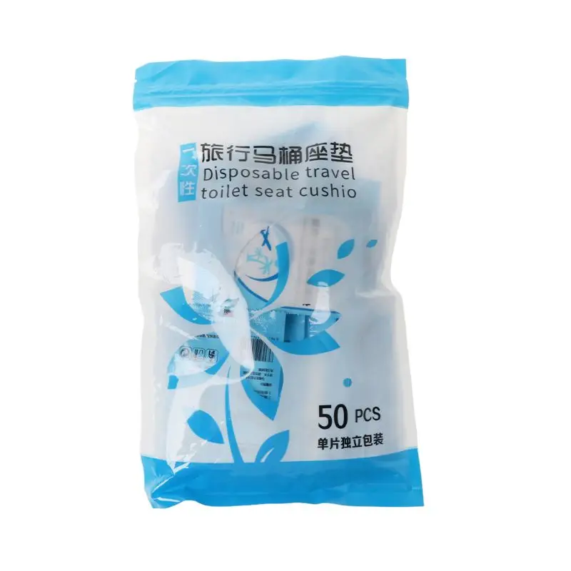 

50Pcs/Pack Disposable Toilet Seat Cover Mat Portable Waterproof Safety Toilet Seat Pad For Travel Camping Commuting
