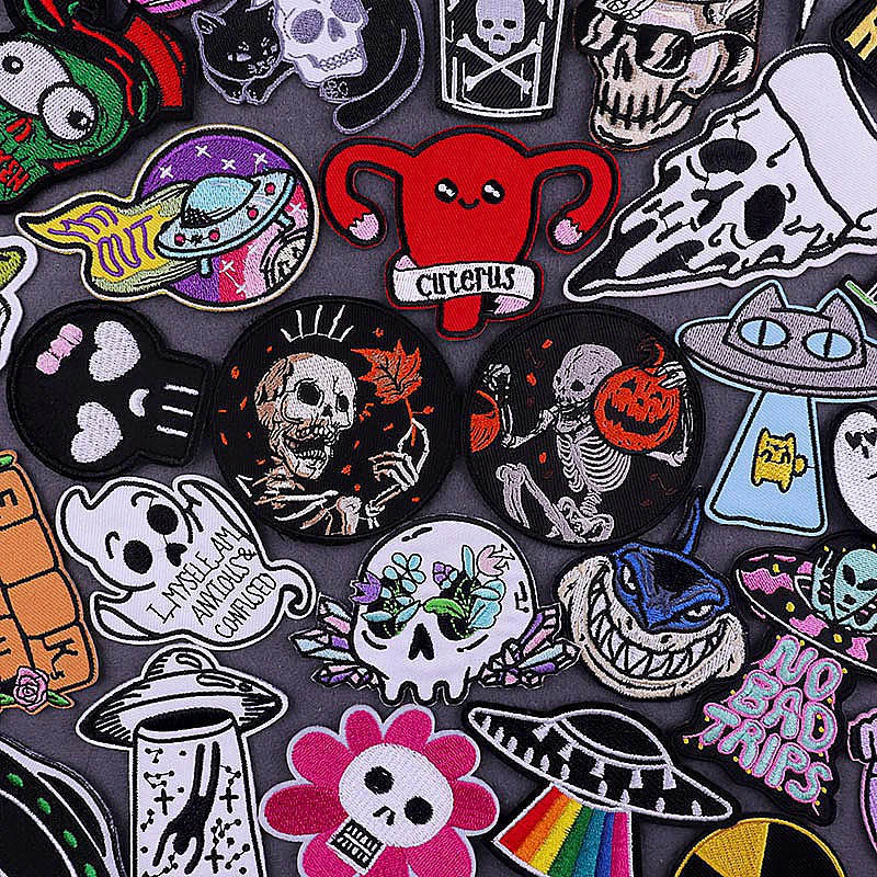 Нашивки с инопланетянином черепом НЛО нашивки для одежды утюгом на внешнем