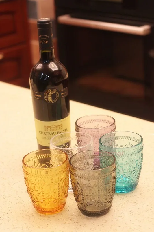 NEWYEARNEW 1 шт красочные винтажные стеклянные рельефные молочные чашки Кружка модные подарки на свадьбу, день рождения стаканы для ванной комнаты