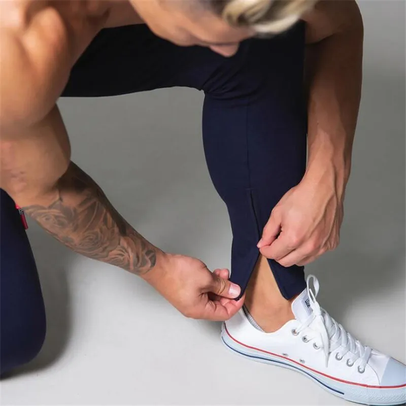

Jogging Casual Male Fitness Pants Men Sportswear Skinny Sweatpants Pants Black Gyms Jogger Pants