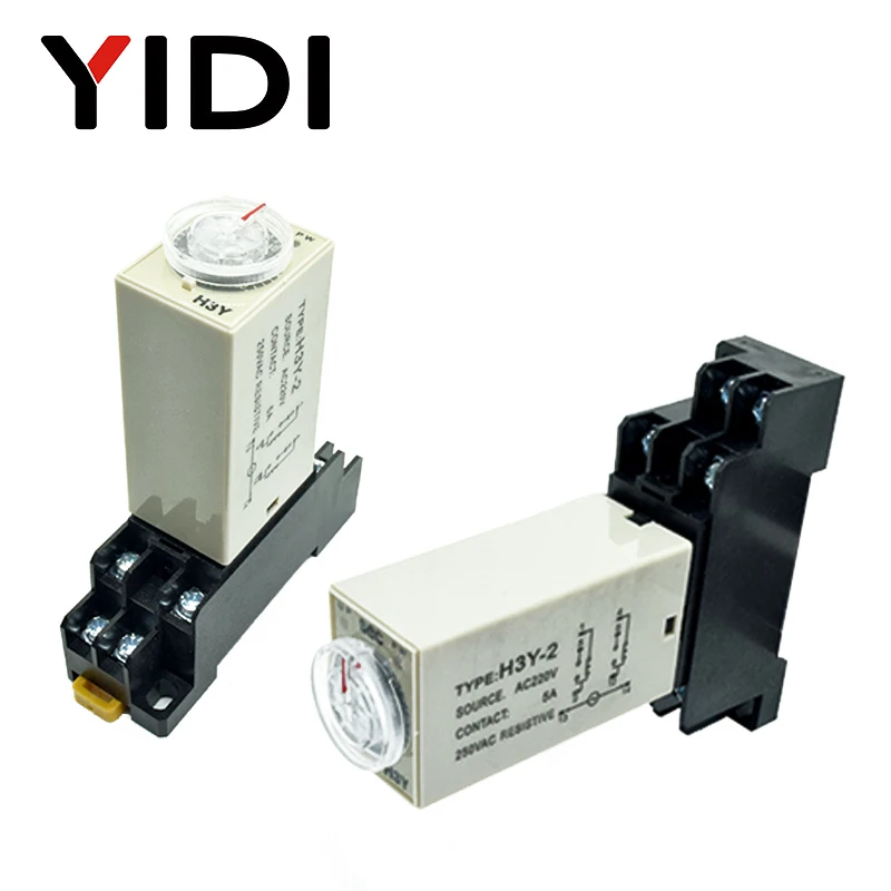 H3Y-2 реле таймера DC12V AC 220 V 0-30 Sec 0-30 minute 0-60 s 0-60 min таймер задержки 220VAC реле времени с базовым гнездом