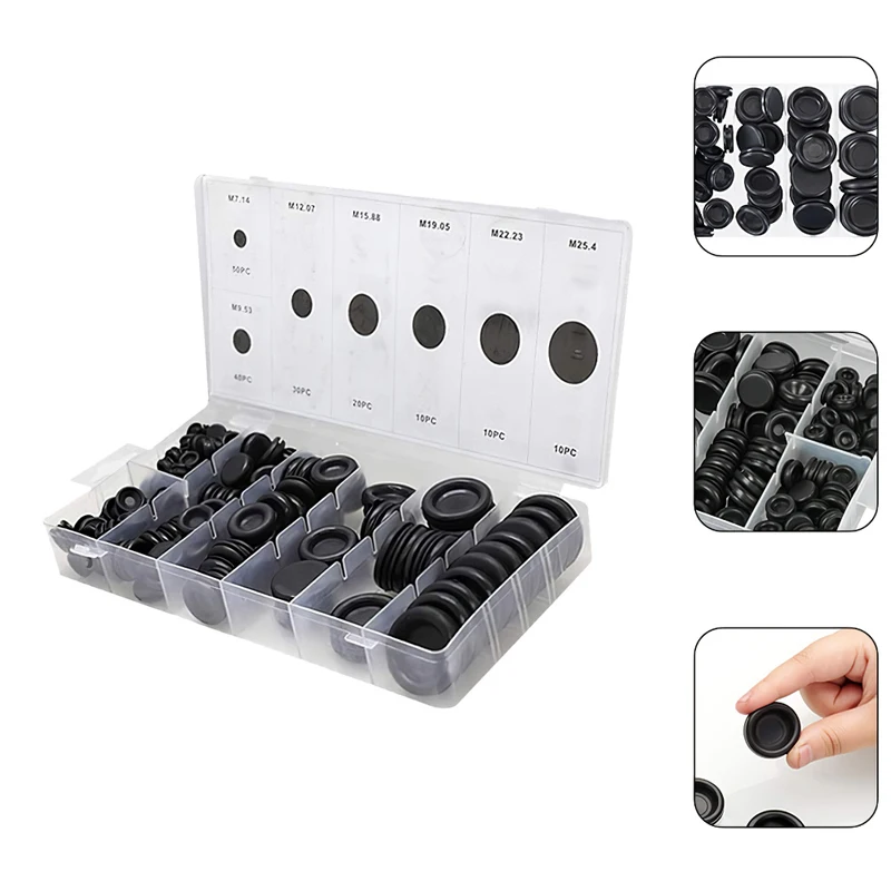 Набор резиновых втулок 170 шт. Комплект прокладок для сетевого экрана