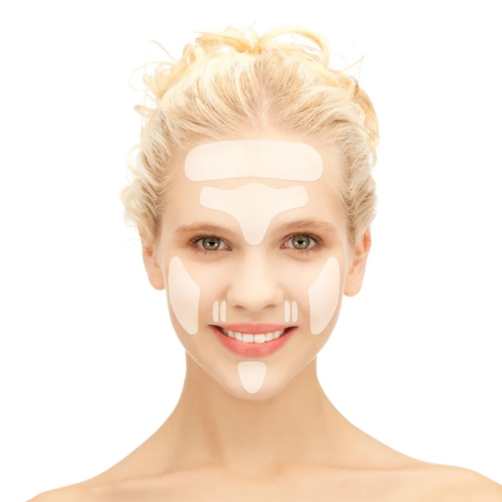 

2/3/5 PCS Reusable Silicone Anti-wrinkle Face Forehead Sticker Cheek Chin Sticker Facial Patches Wrinkle Remover Strips