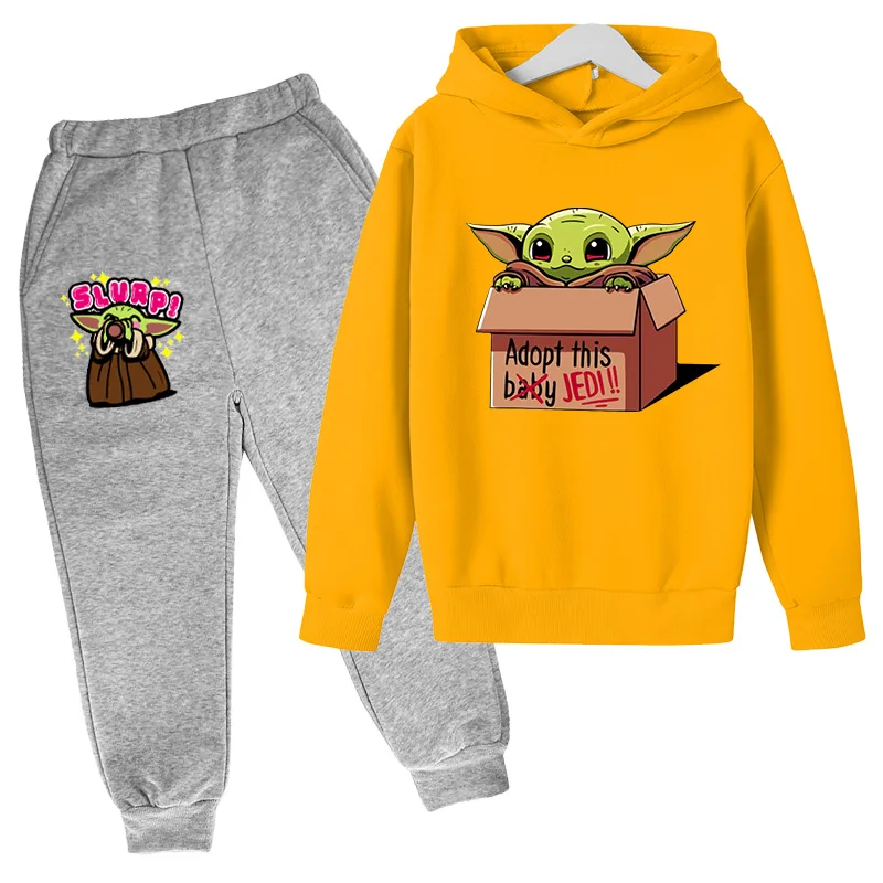 

Boy's Clothing Toddler Baby Yoda Mandaloo Girl's Choice Suit Hoodie Pants Choice Kids' Wear Sweatshirt Suit