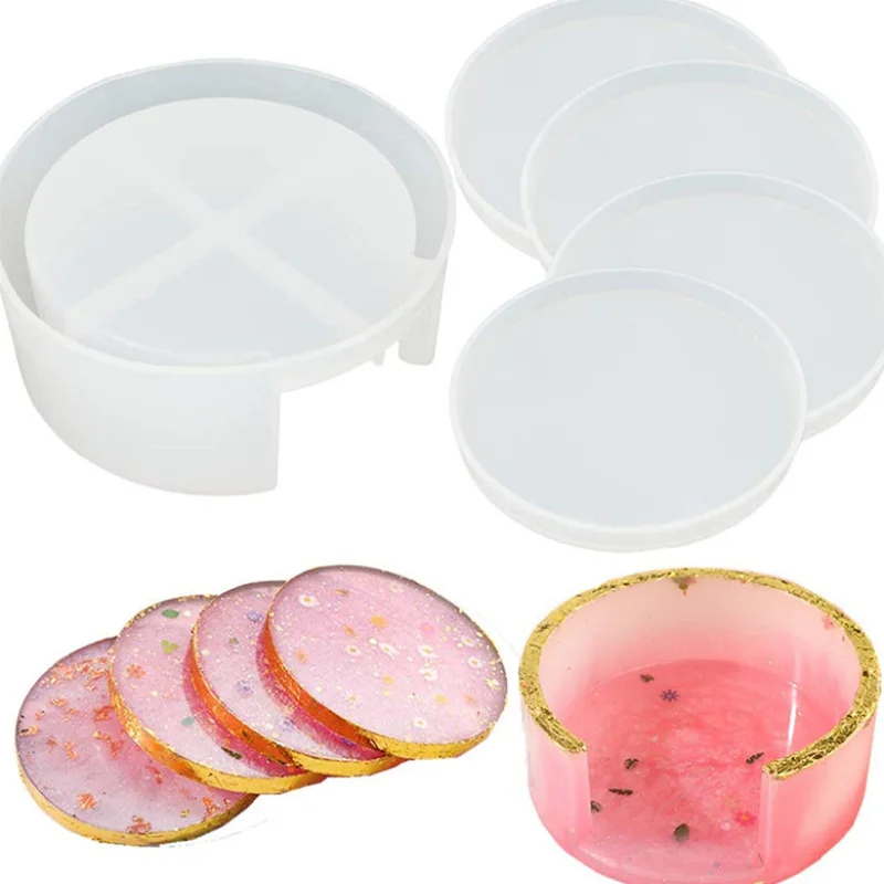 

Прозрачная эпоксидная форма для подставки, силиконовая коробка для хранения, форма, круглый контейнер «сделай сам», поднос для инструмента,...