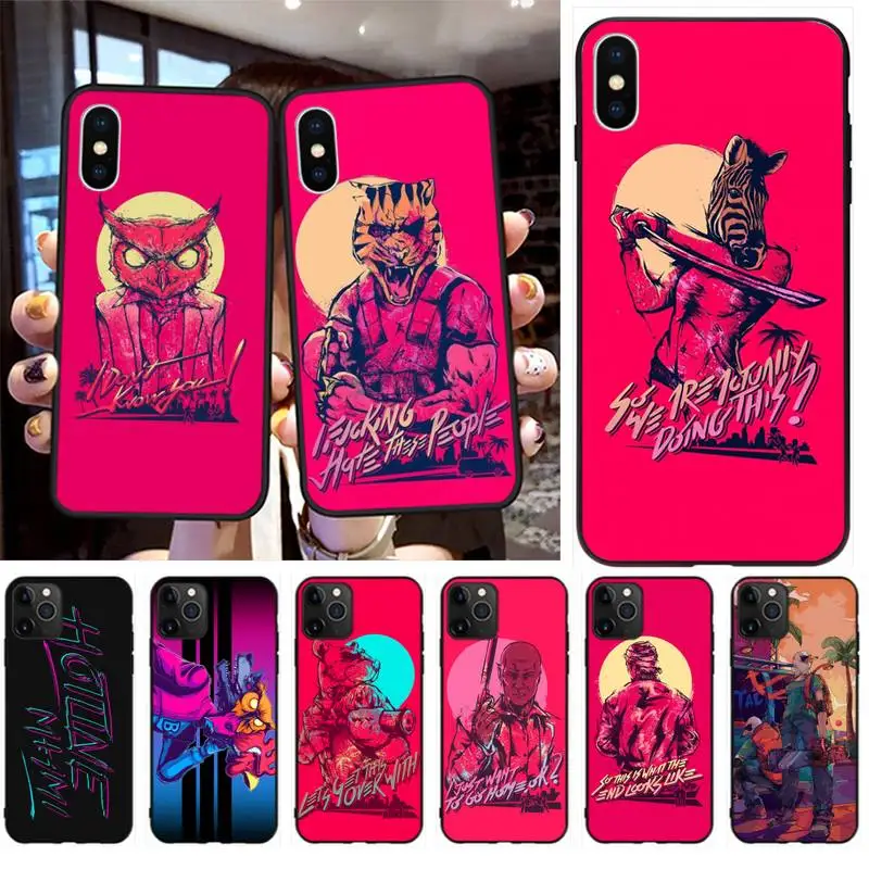 

CUTEWANAN Hotline Miami 2 Wrong Number on Steam Owl Phone Case Cover for iPhone 11 pro XS MAX 8 7 6 6S Plus X 5S SE 2020 XR case