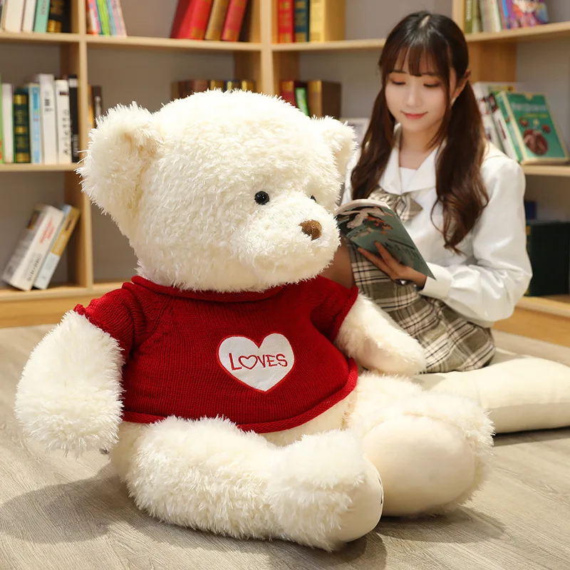 1 шт. 100 см милый медвежонок большой свитер мишка плюшевая игрушка кукла для