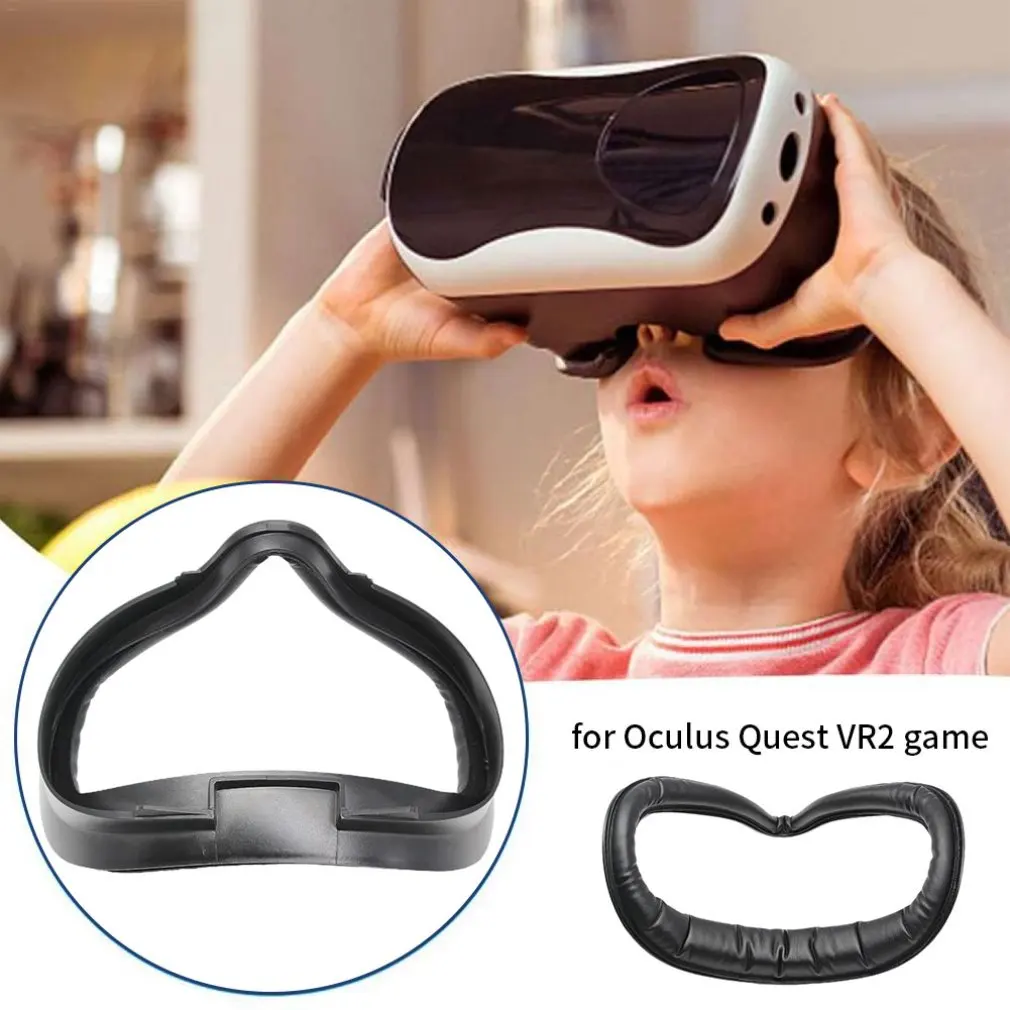 

VR Accessories Eye Mask Cover For Oculus Quest 2 Virtual Reality Eyemat VR Glasses Light Blocking Soft PU Leather Eye Cover Pad