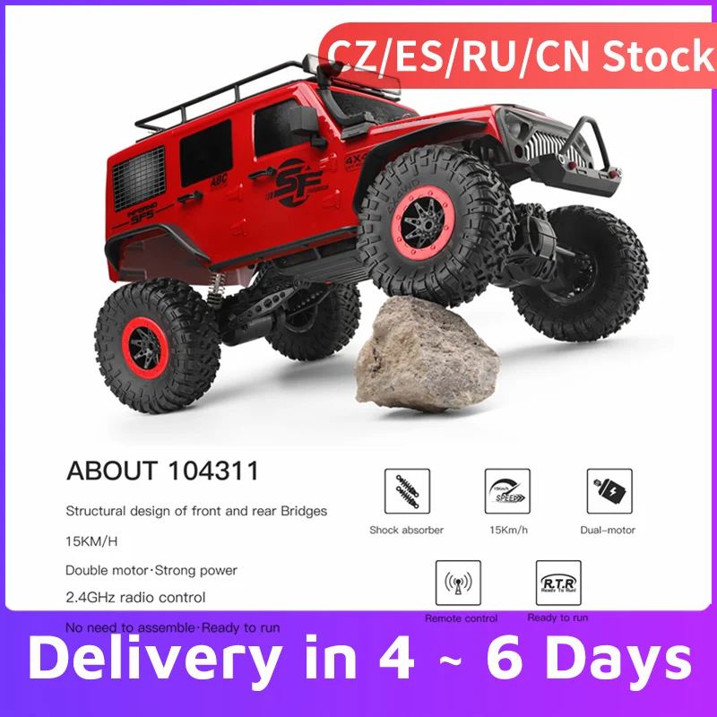 1/10 WLtoys 104311 RC Автомобиль 2 4G 4WD автомобиль внедорожник матовый двигатель