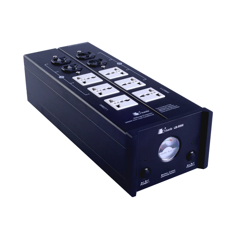 Высококачественный фильтр для источника питания EMI power Socket Lightning защита с Вольтметр удлинитель для HiFi аудио T0961