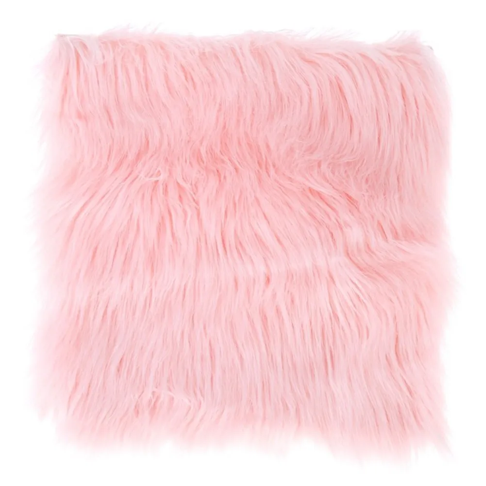 

1Pcs Warm Hairy Artificial Wool Wool Carpet Seat Pad Long Skin Plain Fluffy Area Rugs Bedroom Home Toilet Bathroom Hotel Decro