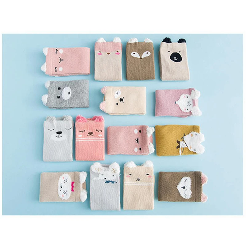 3 шт./компл. из хлопка для новорожденных носки маленьких мальчиков и девочек с