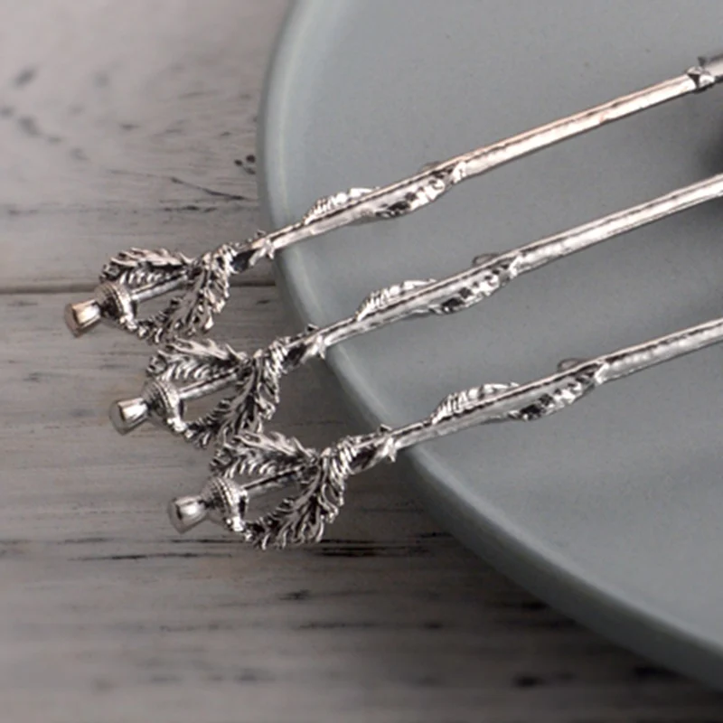 Винтажный Королевский стиль кокосовое дерево чайная кофейная ложка мороженое