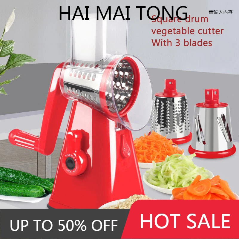 

Последняя ручная овощерезка три в одном кухонный инструмент для картофеля сыра многофункциональная круглая Терка вращающаяся терка для ку...