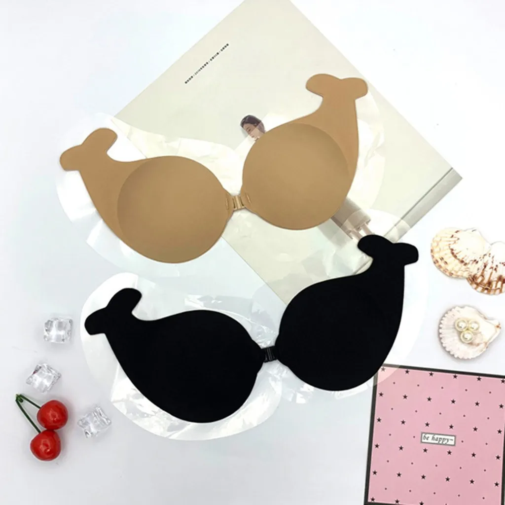 Прямая поставка 1 пара Невидимый клейкий бюстгальтер пуш-ап Бралетт без бретелек