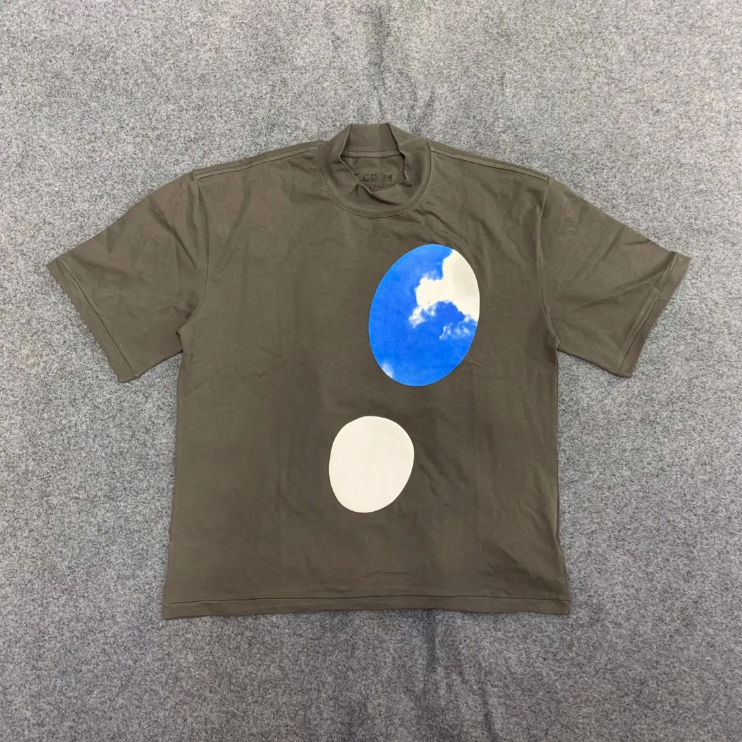 

Kanye West CPFM для мужчин и женщин, футболка с изображением Иисуса короля, периферийная ткань, стиль хип-хоп, граффити, полукруглая футболка с рука...