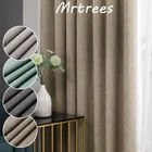 MRTREES 80% затенение Твердые затемняющие шторы для гостиной спальни кухни окна двери домашний декор готовые занавески