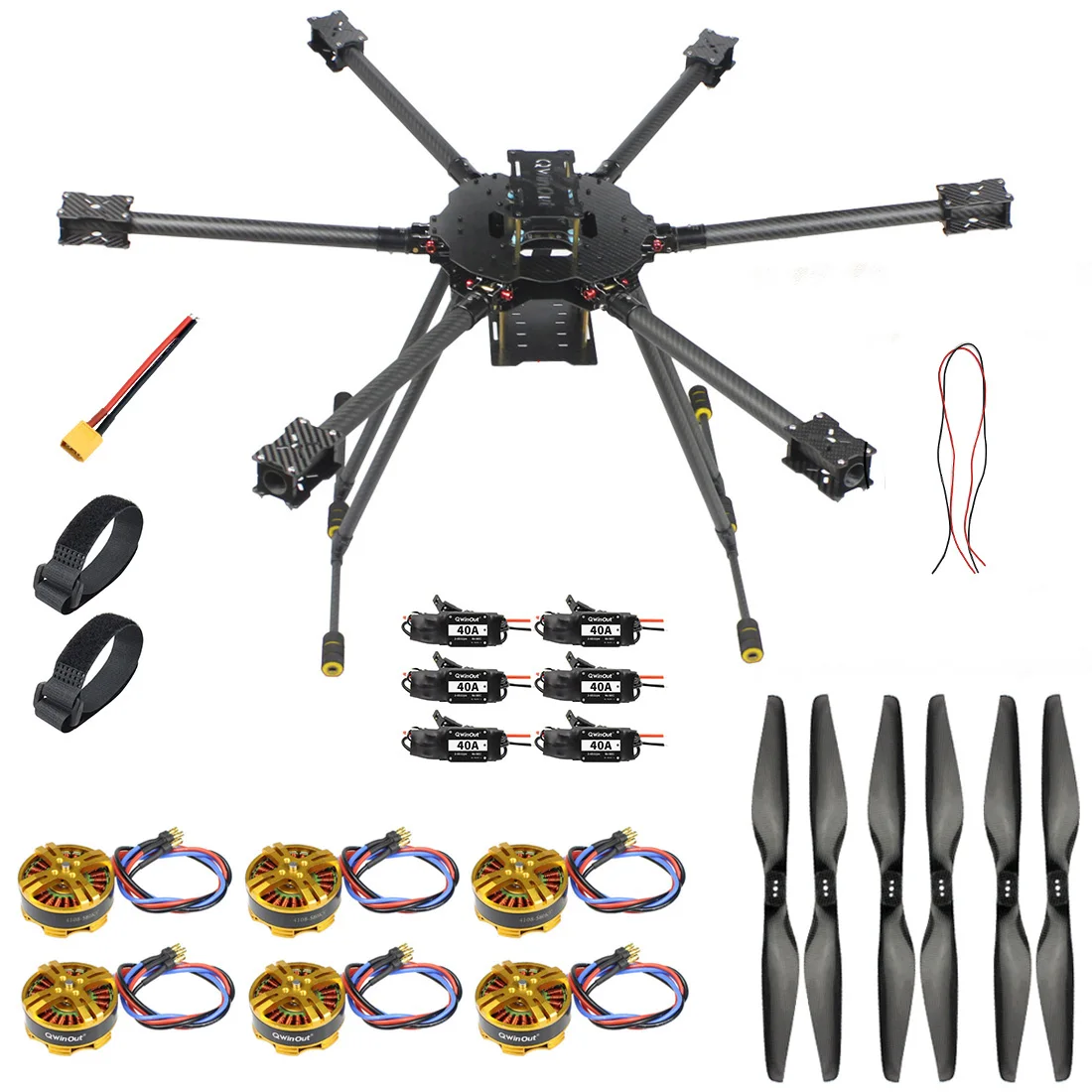Набор рамок для дрона из углеродного волокна DIY T850 850 мм 6 осей + 4108 380KV бесщеточный